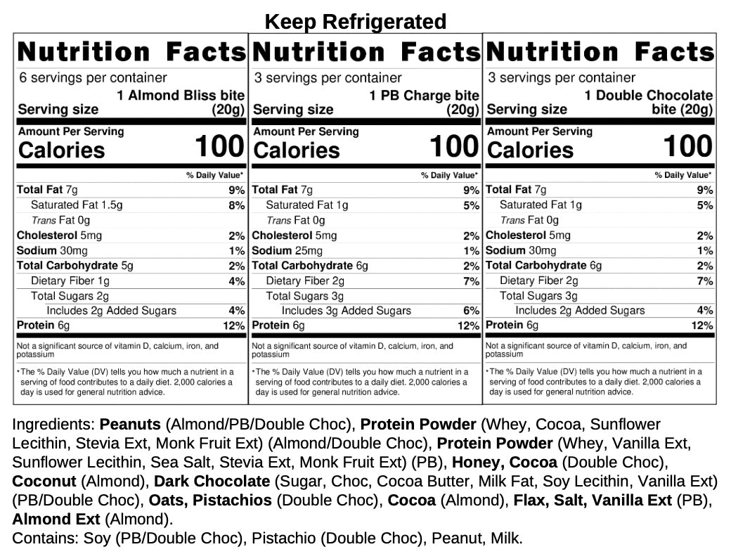 12-pack Luxury Wholesale Variety (6 Almond Bliss, 3 PB Charge, 3 Double Chocolate)
