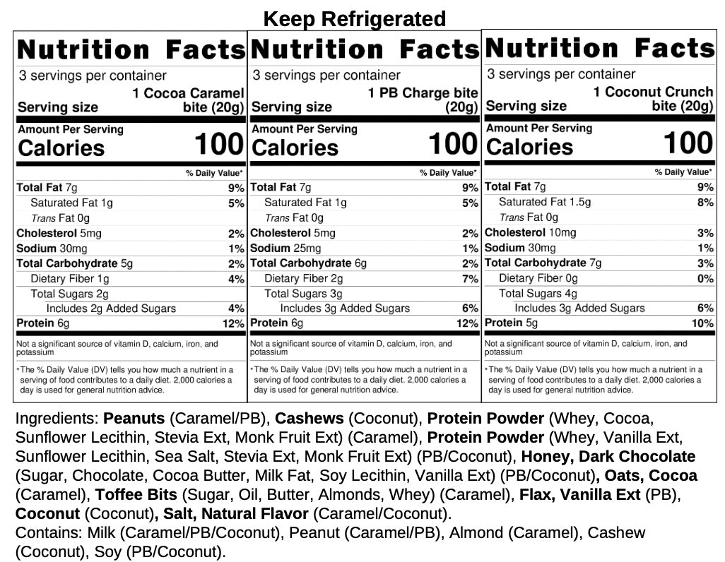 9-pack Luxury Wholesale Variety (3 Cocoa Caramel, 3 PB Charge, 3 Coconut Crunch)